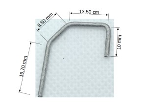 2 axes cintrés ø1.30 mm - White Metal - CPC Production