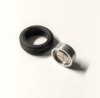 5 roues complètes - Chrome - Alu et White Metal - Ech 1:43
