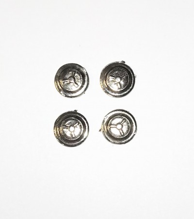 4 Inserts en White Metal  - Ø 8 mm - Ech. 1:43