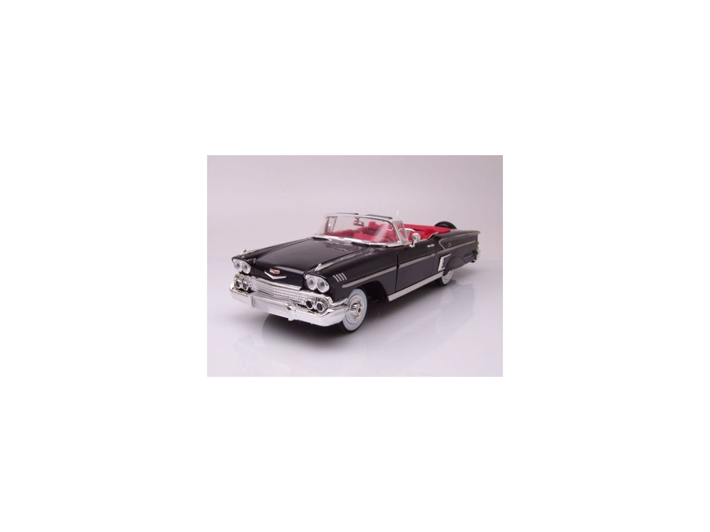 Marketplace : CHEVY Impala 1958 cabriolet noir - Motor Max - 1:18