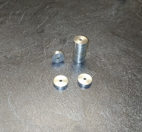 Disque en aluminium percée Ø2mm - Par 10