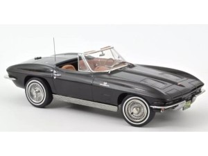 Marketplace : CHEVROLET Corvette Sting Ray Cabriolet 1963 Noir - Norev - 1:18