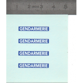 Décalcomanie de la Gendarmerie - Ech. 1:43 - Lot de 4