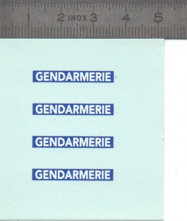 Décalcomanie de la Gendarmerie - Ech. 1:43 - Lot de 4
