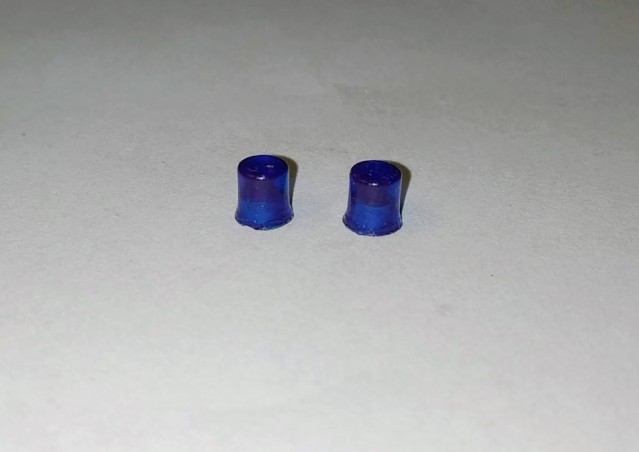Gyrophares ronds Bleu - Ech. 1/43 - ø3.70 H.4.20mm - Par 2