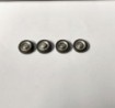4 roues complètes - Jantes ø9.50 mm + insert + pneus - Ech. 1/43