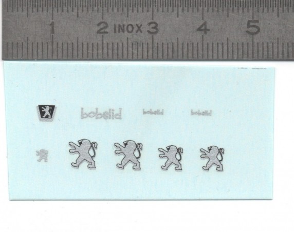 Décalcomanie "Logo Peugeot" + Bobslid - Ech 1/43