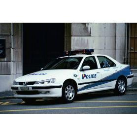 Décalcomanie " Peugeot 406 - Police de Genève (Suisse) - Ech. 1/43