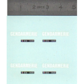 Décalcomanie - Gendarmerie + Plaques - Ech 1:43