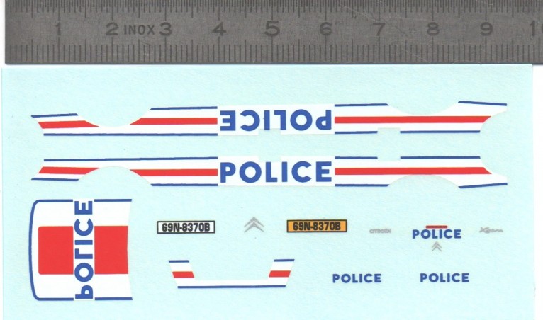 Décalcomanie - Citroën Xsara - POLICE - Ech. 1:43