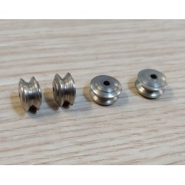 VOIR DESCRIPTION - 4 Jantes convexes en acier traité chrome - DINKY...