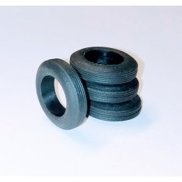 4 Pneus en résine souples - ø 16.50 mm - Ech 1:43