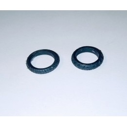 Pneus en résine souple moto BMW K1100 - AV/AR - 1/43ème