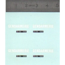 Décalcomanie - Gendarmerie + Plaques - 1/43