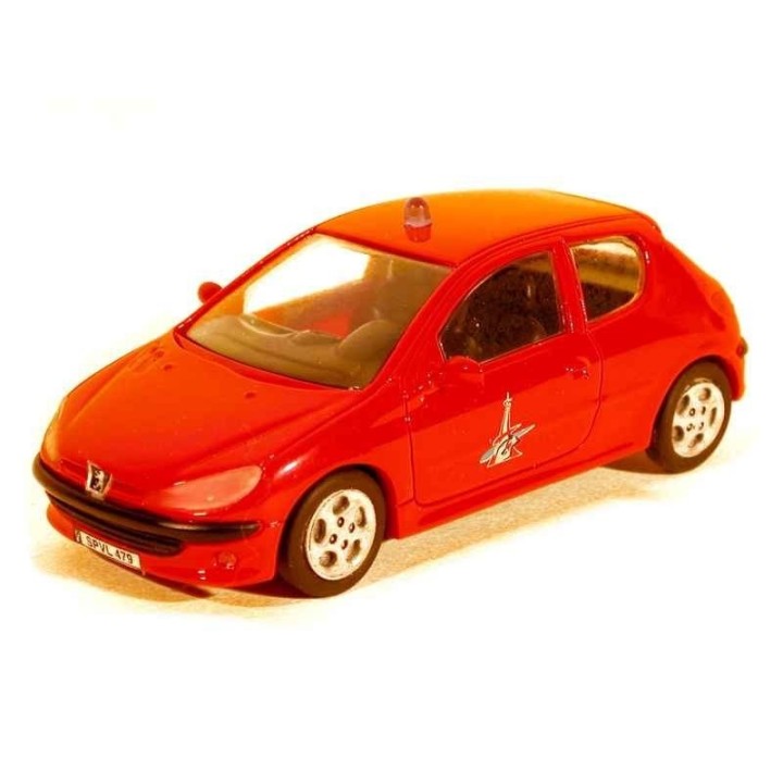 Décalcomanie - Peugeot 206 Pompiers de Paris - 1/43