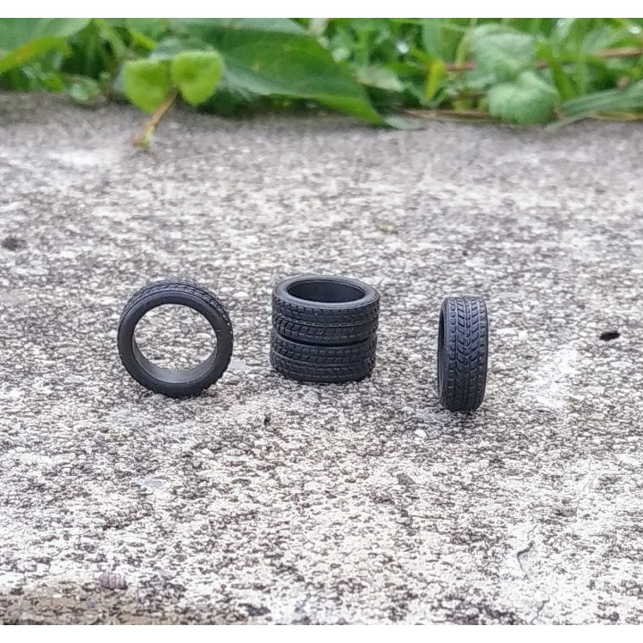 Pneus souples par 4 - ø intérieur 10.50mm - 1/43