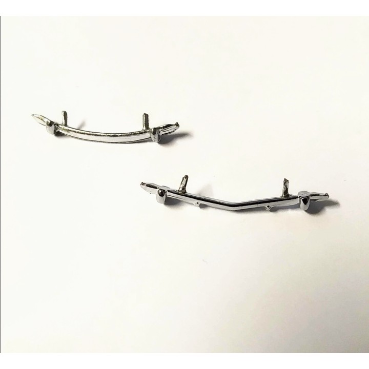Peugeot 203 - Pare Chocs AV/AR - White Metal 1/43