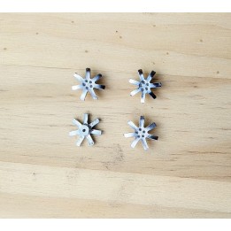 4 Inserts pour jantes - 5 branches 1/43 - ø11mm - X4