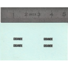 Décalcomanie Gendarmerie - Noir - 7.20 mm 1/43 - X4