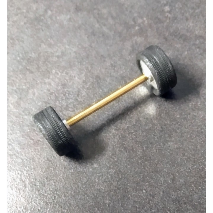 10 Axes de roues en laiton Ø2 mm pour voitures miniatures