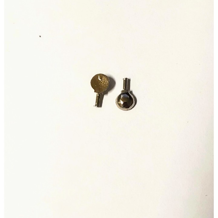 Phares X2 pour pastilles de Ø5 mm 1/43 métal blanc