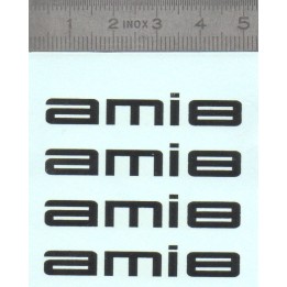 Décalcomanie AMI8 - Citroën - Lot de 4