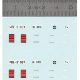 Décalcomanie OPEL GSI - Plaques Suisse - 1/43 - X2