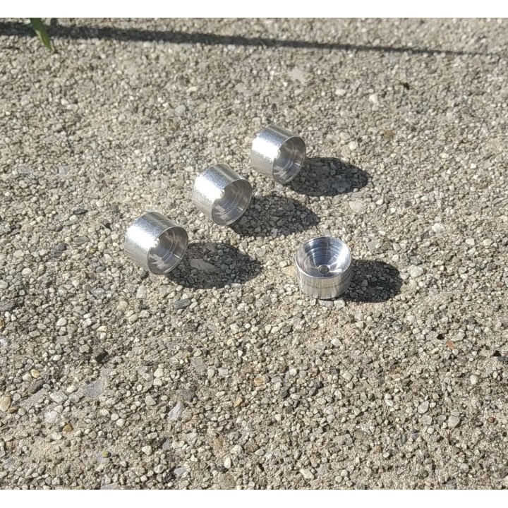 5 Jantes profondes en aluminium pour insert de ø 7.10 mm