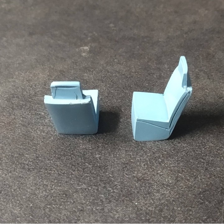 2 sièges Peugeot 806 Runabout - Résine - Bleu - 1/43