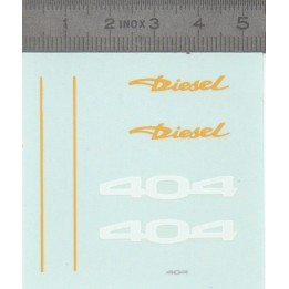 Décalcomanie - PEUGEOT 404 Diesel 1/43