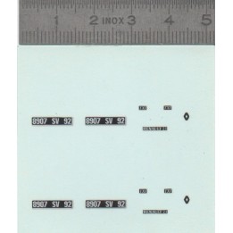 Décalcomanie - Renault 21 TXI - X2 1/43
