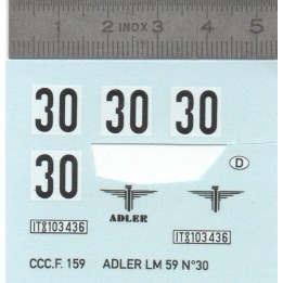 Décalcomanie - ADLER LM 59 N°30 1/43