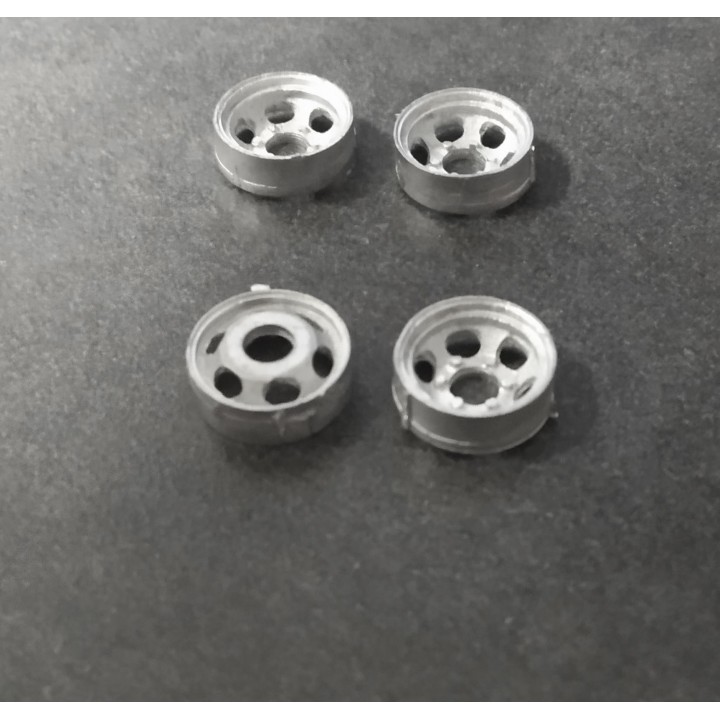 4 jantes 6 écrous en White Metal - ø11.50 mm