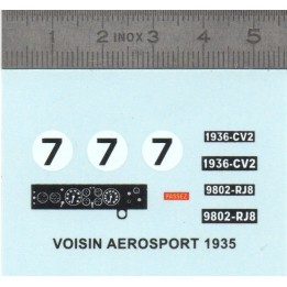Décalcomanie - VOISIN AÉROSPORT 1935 n°7 1/43