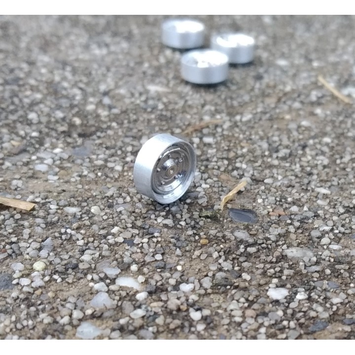 Jantes en alu avec insert en white metal - Ech. 1:43 - ø9.50 mm