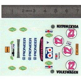 Décalques Volkswagen N°12 + Publicité 1/43