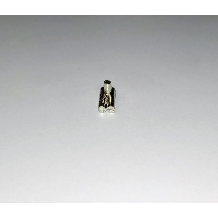 2 doubles sorties d'échappement - White Metal chromé 1/43