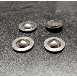 4 flasques bombés en laiton traité (Nickelé) - Ø11.30mm 1/43