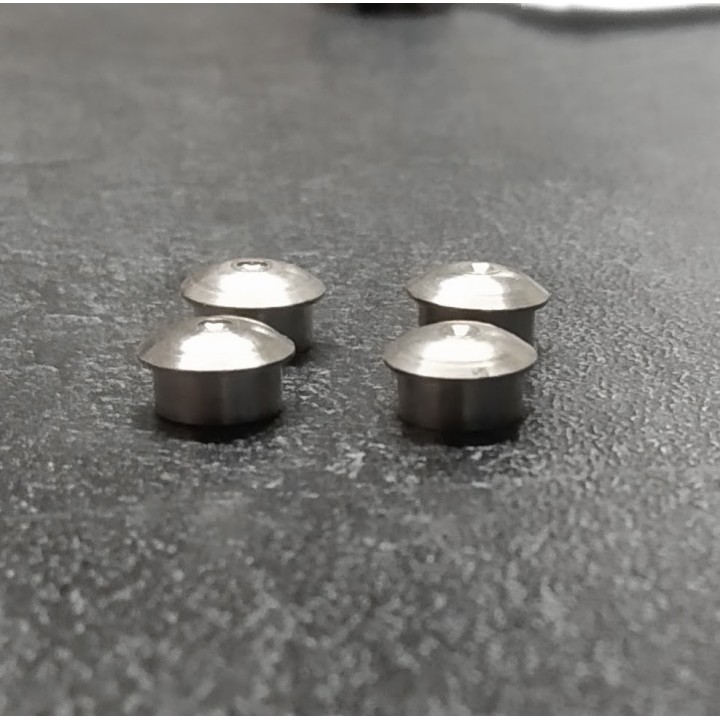4 inserts en laiton chromé - Ø 7mm - CPC Production 1/43
