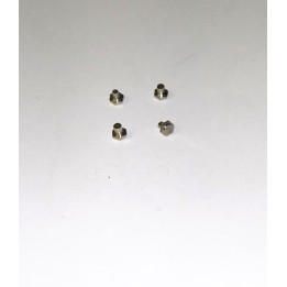 4 Bouchons 6 pans de 2.50mm - Laiton nickelé - CPC