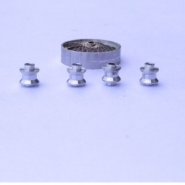 4 Moyeux ø 3.75 X 4.20 mm - Aluminium - 1:43 | VoituresMiniatures.fr
