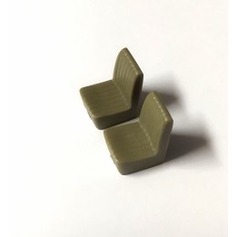 2 Sièges en résine - H. 17.30 x L 11.60 mm - 1:43 | VoituresMiniatures.fr