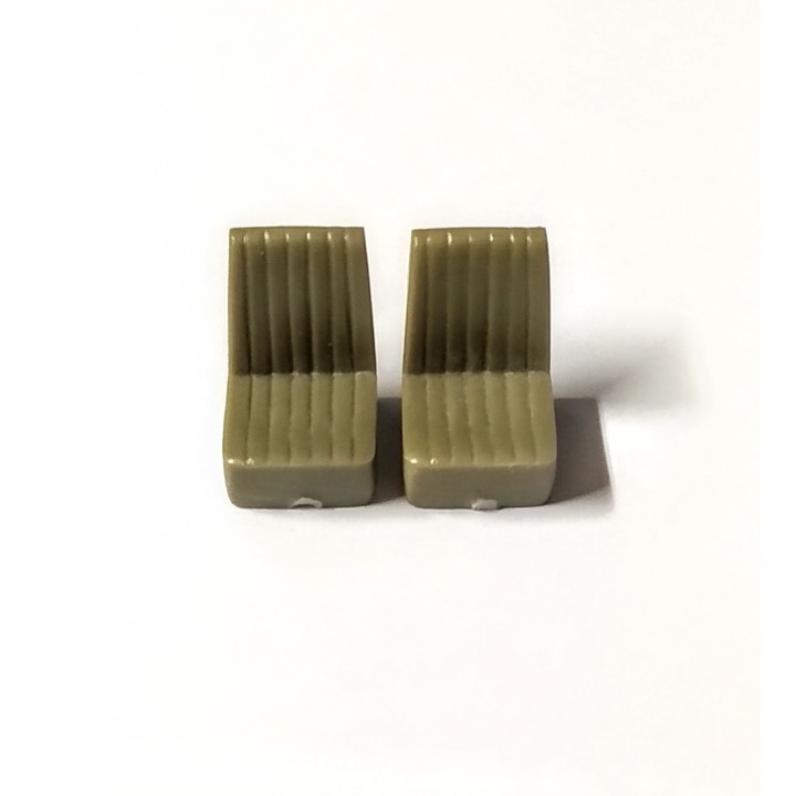 2 Sièges en résine - H. 17.30 x L 11.60 mm - 1:43 | VoituresMiniatures.fr