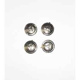 4 Inserts en White Metal - Ø 8 mm - échelle 1:43