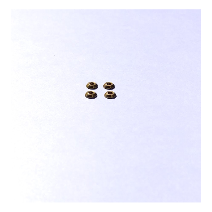 4 Embases ø 4 mm en laiton - échelle 1:43