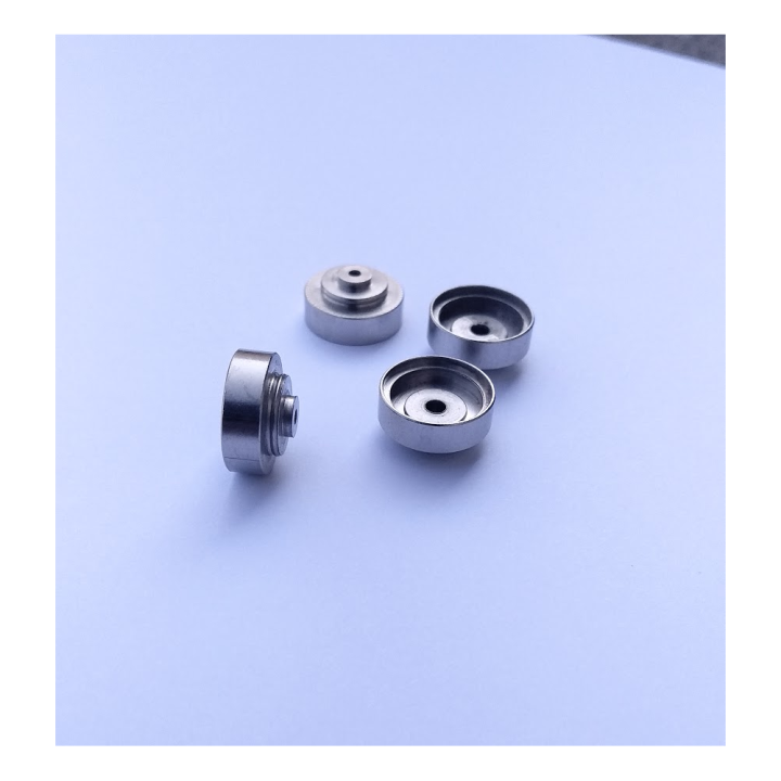 4 Jantes en laiton Ø 12 mm - Laiton Nickelé