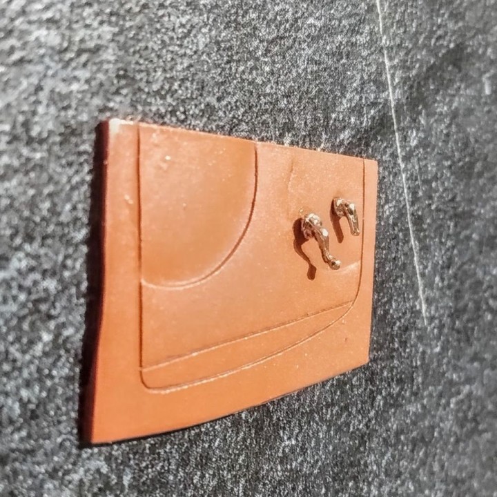 2 manivelles Lève-Vitre - White Metal Chrome - Ech 1:43