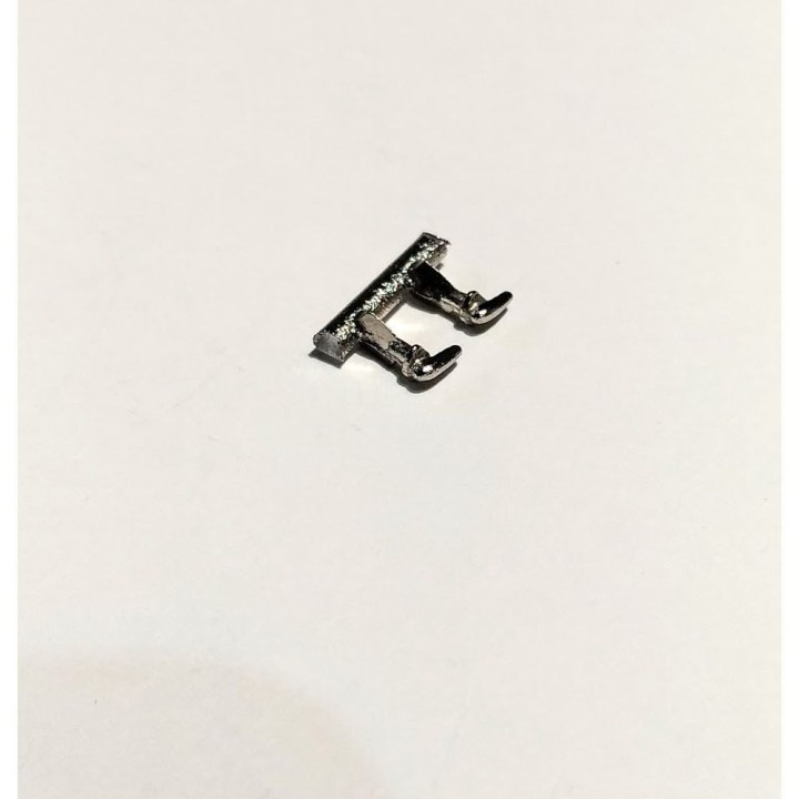 2 poignées de porte 3.20mm - White Metal - Chromé - 1:43