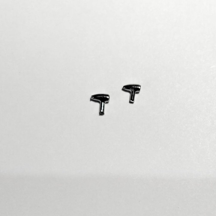 2 Phares/Clignotants en White Metal - Longueur 4 mm - 1:43