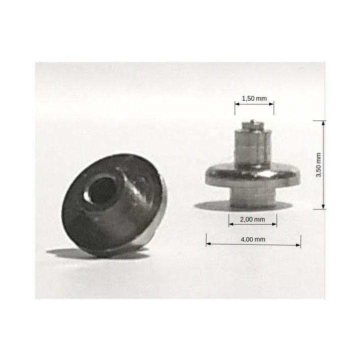 4 moyeux ø4mm - Laiton Nickelé... | VoituresMiniatures.fr